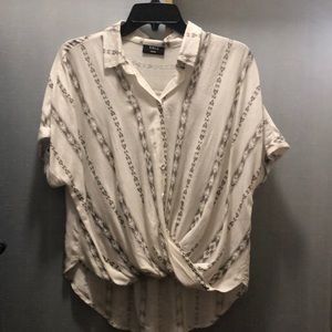 Vici southwestern knitted front blouse